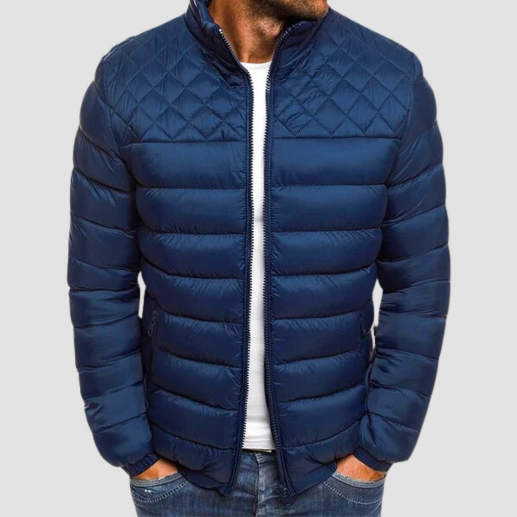 Modny kurtka męska - VanguardWear-S-Ciemnoniebieski-Trend Polska