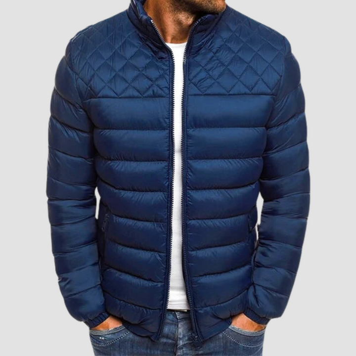 Modny kurtka męska - VanguardWear-S-Ciemnoniebieski-Trend Polska