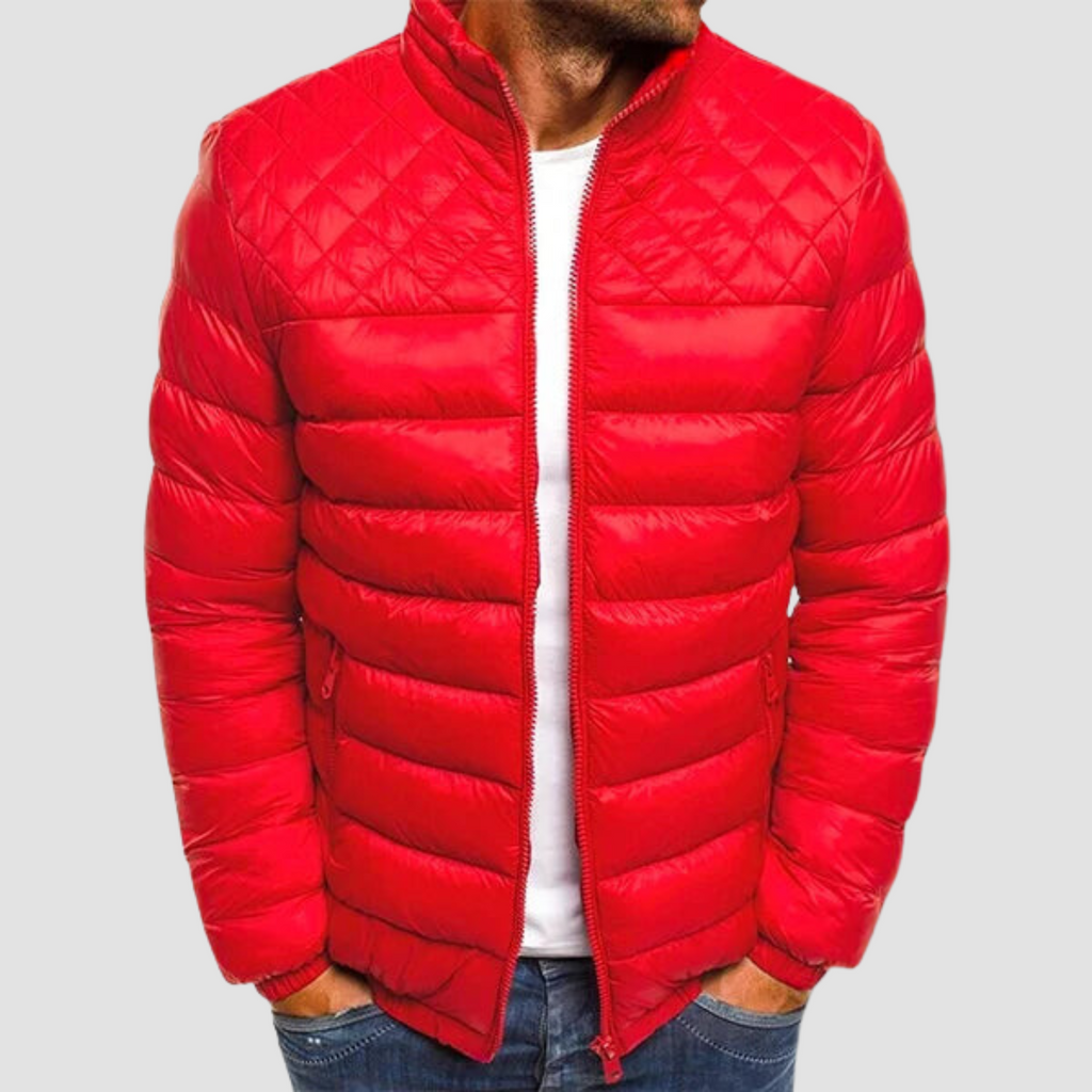 Modny kurtka męska - VanguardWear-S-Czerwony-Trend Polska