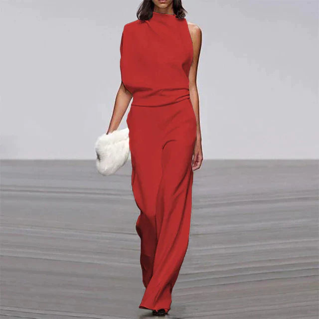 Modny Letni Jumpsuit - Claire-Czerwony-S-Trend Polska