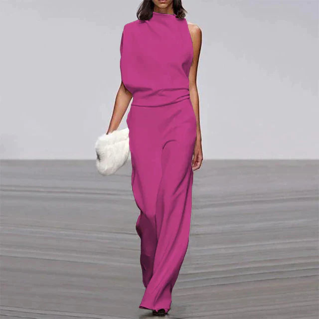 Modny Letni Jumpsuit - Claire-Różowy-S-Trend Polska