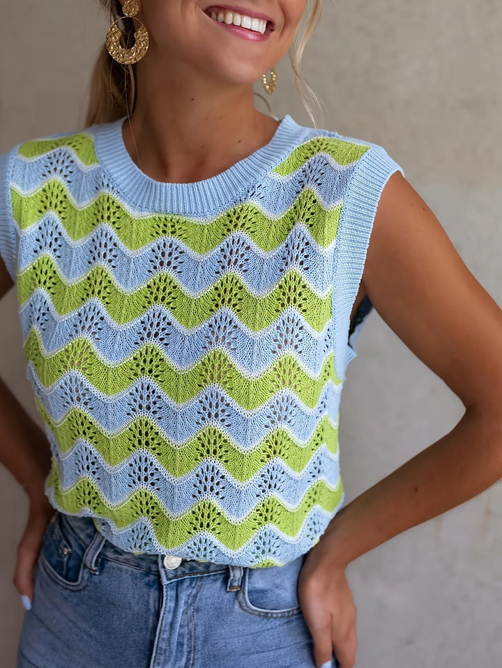Modny letni top w wyglądzie dzianinowym | 1 kup, 1 gratis - StrickGlow-S-Trend Polska