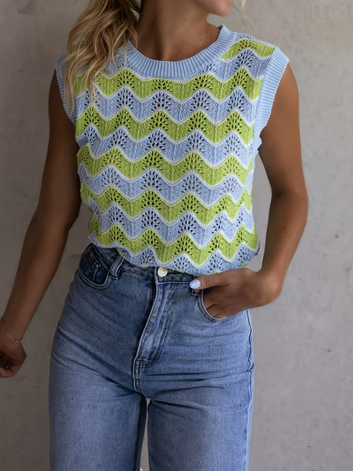Modny letni top w wyglądzie dzianinowym | 1 kup, 1 gratis - StrickGlow-S-Trend Polska