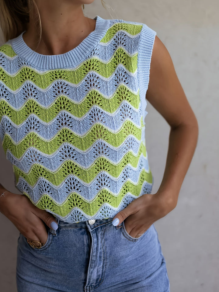 Modny letni top w wyglądzie dzianinowym | 1 kup, 1 gratis - StrickGlow-S-Trend Polska