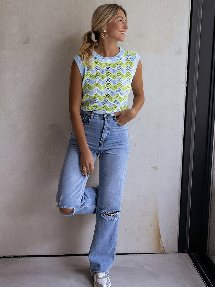 Modny letni top w wyglądzie dzianinowym | 1 kup, 1 gratis - StrickGlow-S-Trend Polska
