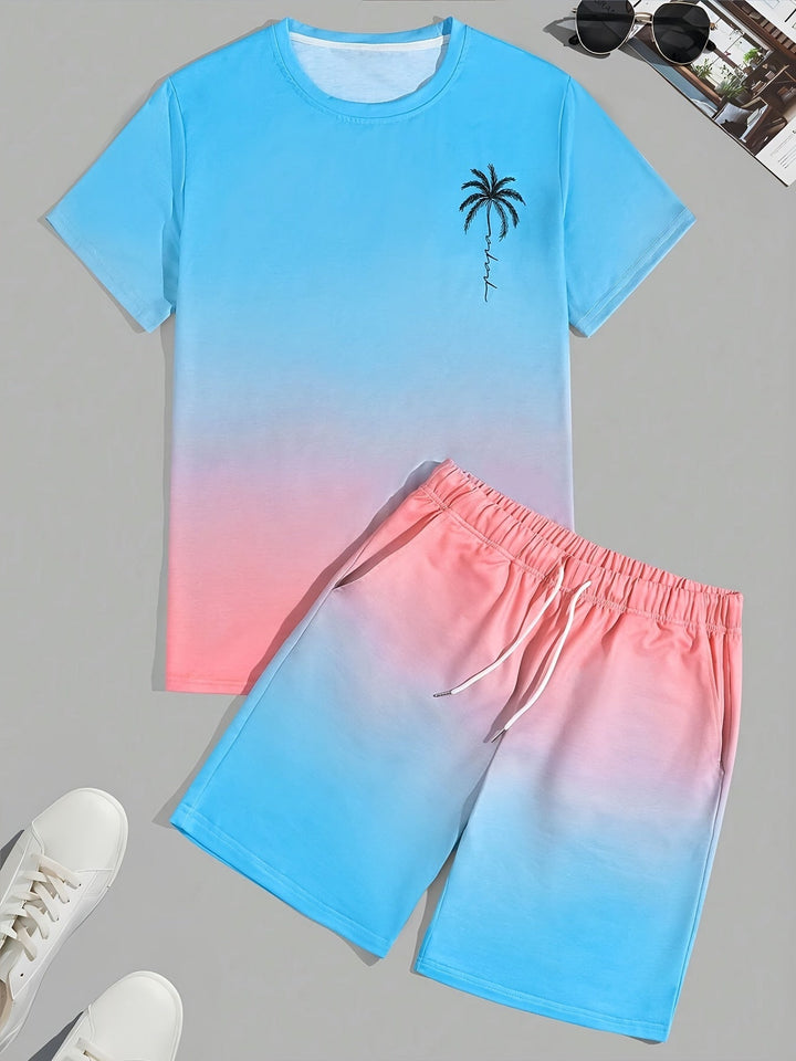 Modny męski zestaw letni z T-shirtem i szortami - CoolFlex-S-Trend Polska