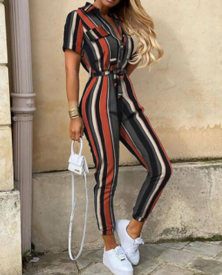 Modny retro kombinezon z guzikiem – Velia-Paski-S-Trend Polska