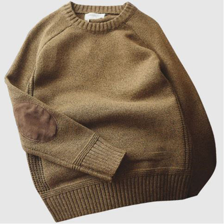 Modny sweter męski - Victor-Khaki-M-Trend Polska