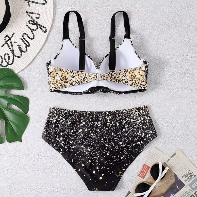 Modny zestaw bikini z wysokim stanem – Selina-Czarny-XS-Trend Polska