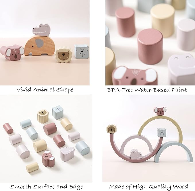 Montessori Drewniany Zestaw Zabawek – Buildoro-Trend Polska