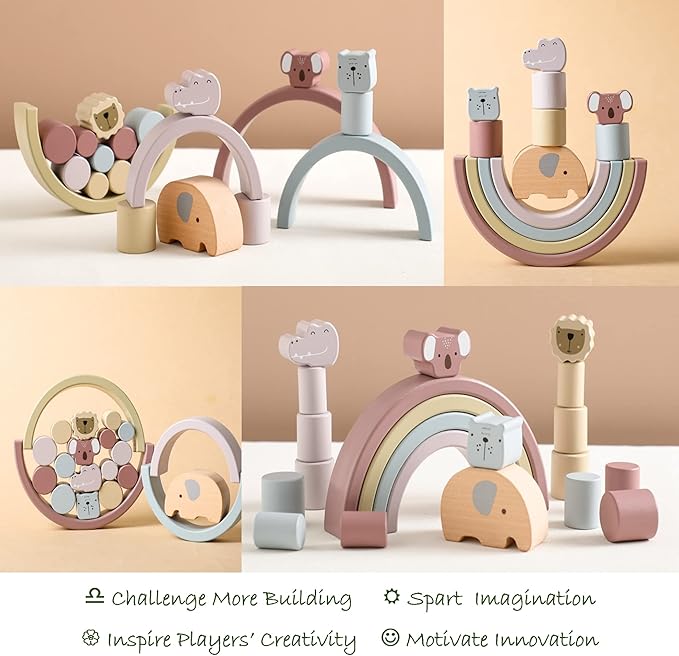 Montessori Drewniany Zestaw Zabawek – Buildoro-Trend Polska