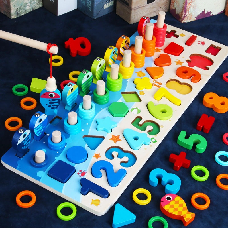 Montessori Tablica Aktywności dla Maluchów - Drewniane PlaySafari-Kolorowy-Trend Polska