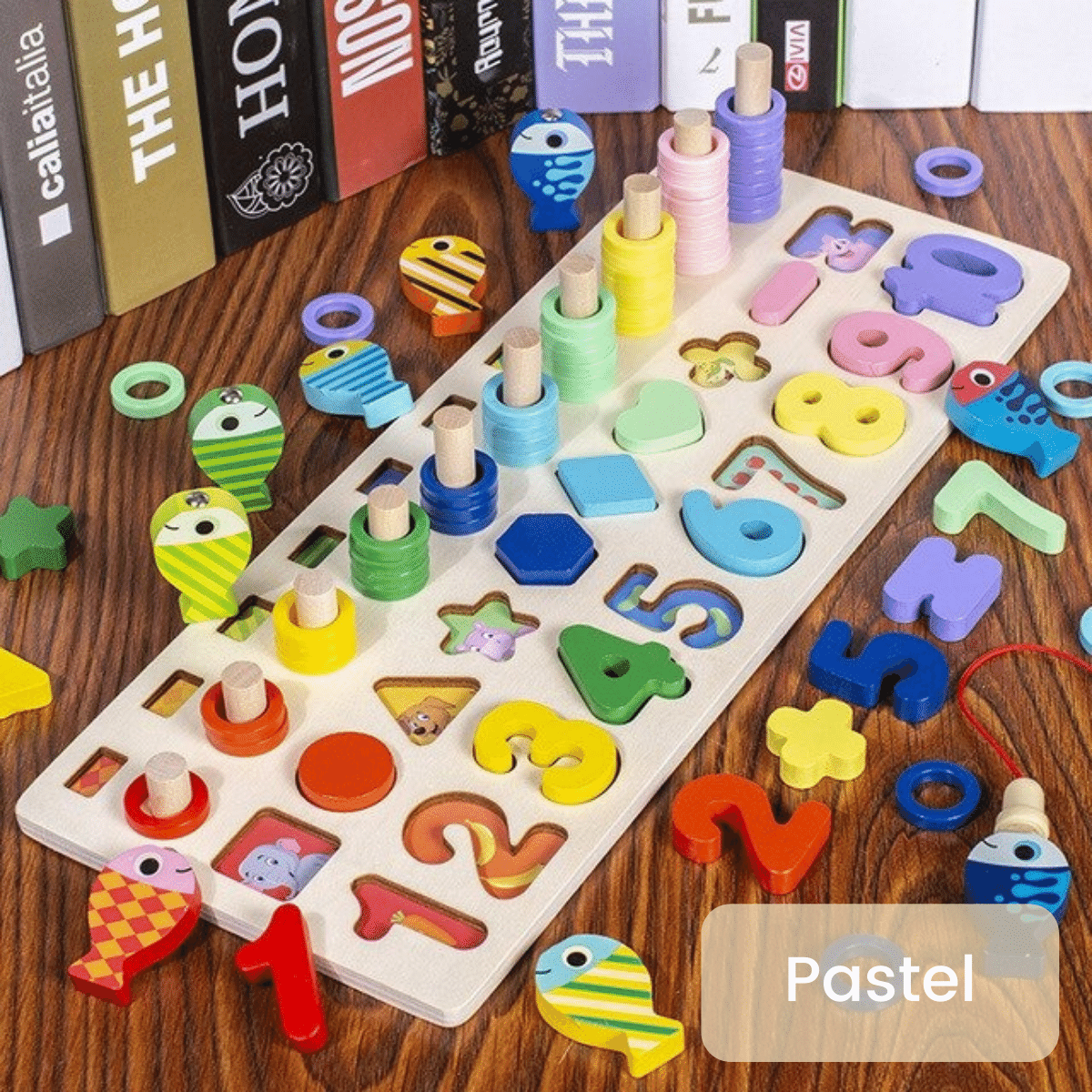 Montessori Tablica Aktywności dla Maluchów - Drewniane PlaySafari-Pastel XL-Trend Polska