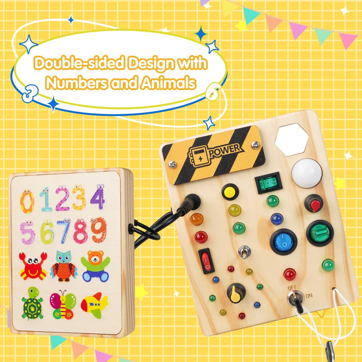 Montessori Tablica Przebijanka z 27 lampkami LED - BrightMinds-Trend Polska