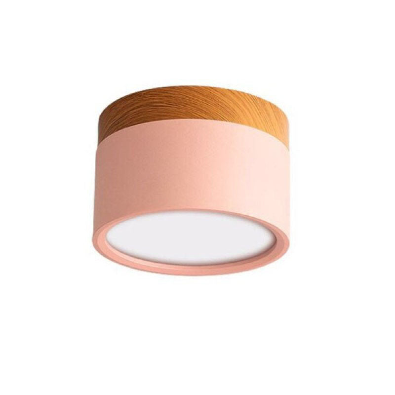 Morandi Styl Nowoczesna Lampa sufitowa LED - LumiModo-Różowy-5W-Ciepłowit-Trend Polska