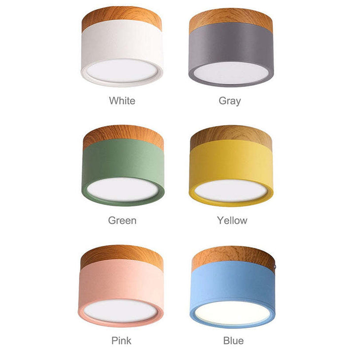 Morandi Styl Nowoczesna Lampa sufitowa LED - LumiModo-Niebieski-5W-Ciepłowit-Trend Polska