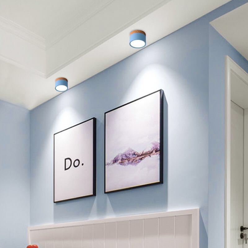 Morandi Styl Nowoczesna Lampa sufitowa LED - LumiModo-Niebieski-5W-Ciepłowit-Trend Polska