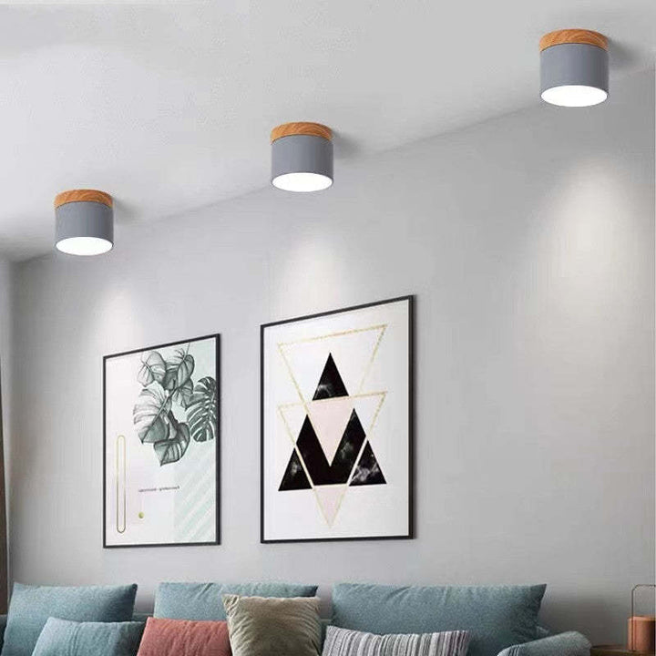 Morandi Styl Nowoczesna Lampa sufitowa LED - LumiModo-Niebieski-5W-Ciepłowit-Trend Polska