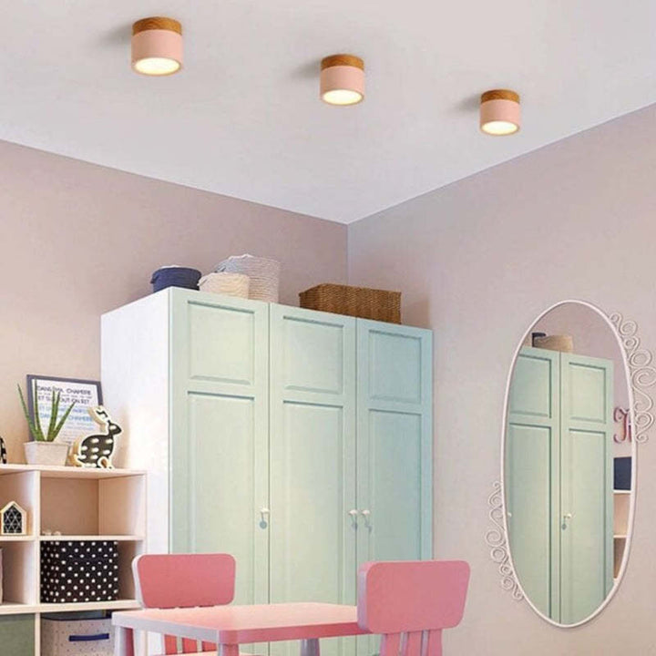 Morandi Styl Nowoczesna Lampa sufitowa LED - LumiModo-Niebieski-5W-Ciepłowit-Trend Polska