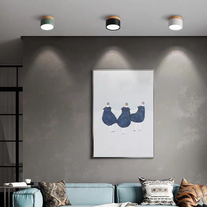 Morandi Styl Nowoczesna Lampa sufitowa LED - LumiModo-Niebieski-5W-Ciepłowit-Trend Polska
