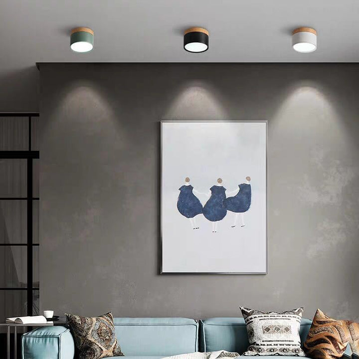 Morandi Styl Nowoczesna Lampa sufitowa LED - LumiModo-Niebieski-5W-Ciepłowit-Trend Polska