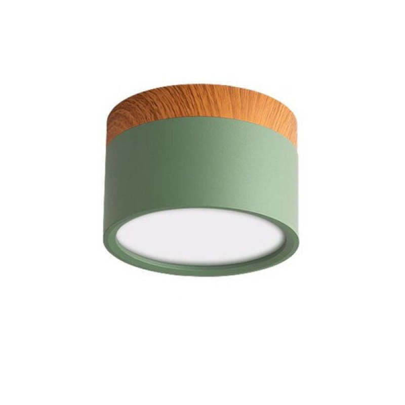 Morandi Styl Nowoczesna Lampa sufitowa LED - LumiModo-Zielony-5W-Ciepłowit-Trend Polska
