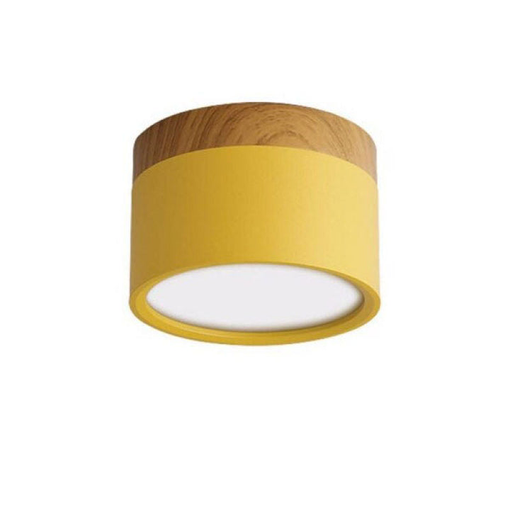 Morandi Styl Nowoczesna Lampa sufitowa LED - LumiModo-Żółty-5W-Ciepłowit-Trend Polska