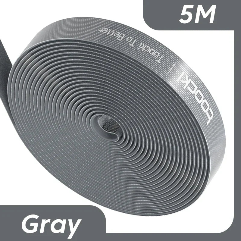 Toocki Kabel-Organizer, Drahtwickler, USB-Kabelmanagement, Schutz für Kopfhörer, Maus, Kabelbinder, Telefonzubehör für iPhone, Samsung-5M Gray-State of Style