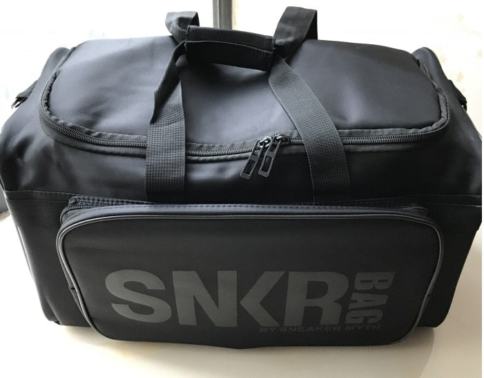 Wodoodporny plecak podróżny na sneakersy i sprzęt z wieloma komorami