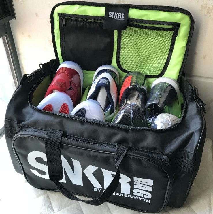 Wodoodporny plecak podróżny na sneakersy i sprzęt z wieloma komorami