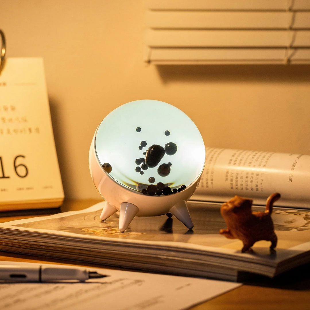 Muziek-Reactieve Ferrofluid Display - MagnePulse-Biały-Trend Polska