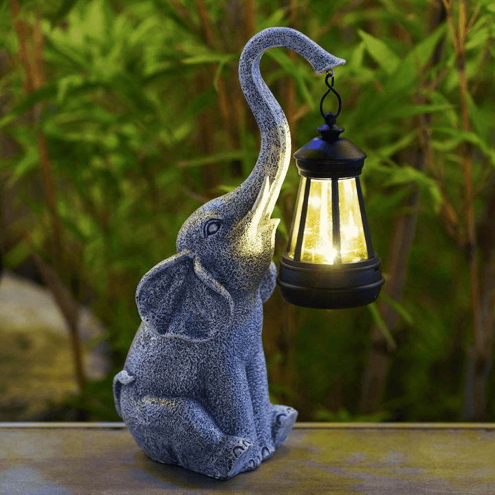 Nastrojowa lampa słoneczna do ogrodu - Elephant Glow-Trend Polska