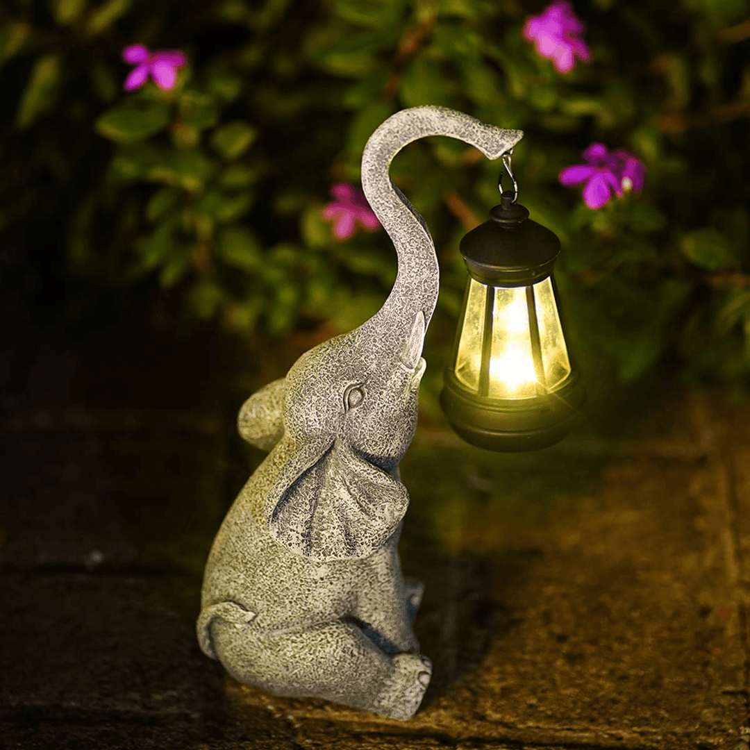 Nastrojowa lampa słoneczna do ogrodu - Elephant Glow-Trend Polska