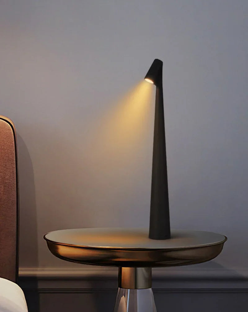 Nastrojowa Lampa Stołowa Bezprzewodowa - LunaLite-Czarny-35 cm-Trend Polska