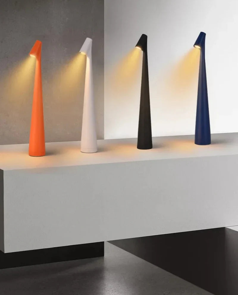 Nastrojowa Lampa Stołowa Bezprzewodowa - LunaLite-Czarny-35 cm-Trend Polska