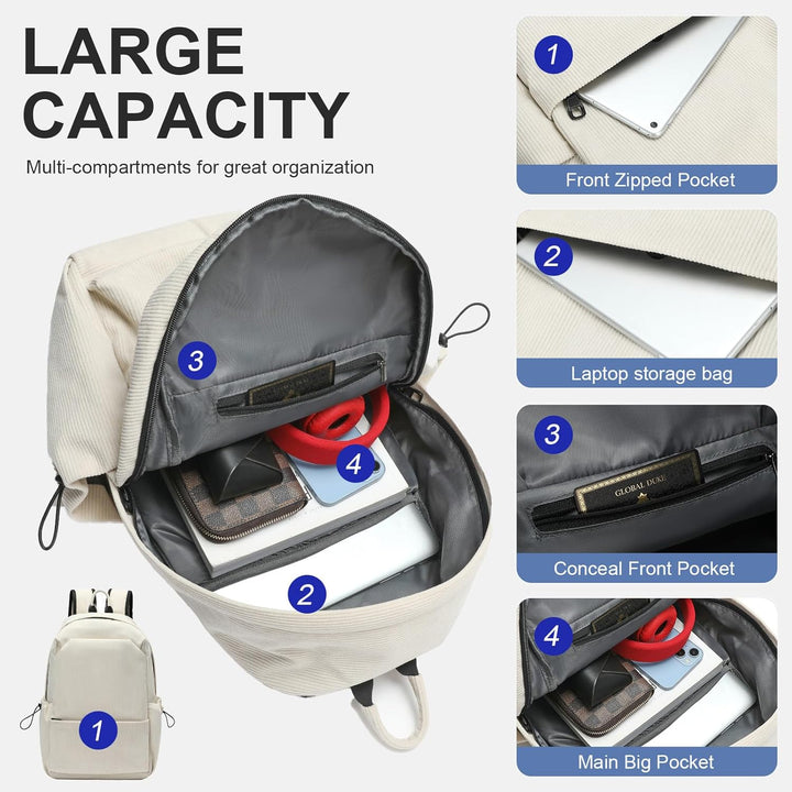 Lekki plecak na laptopa odporny na wodę z wieloma kieszeniami – seria TravelPro 15,6”