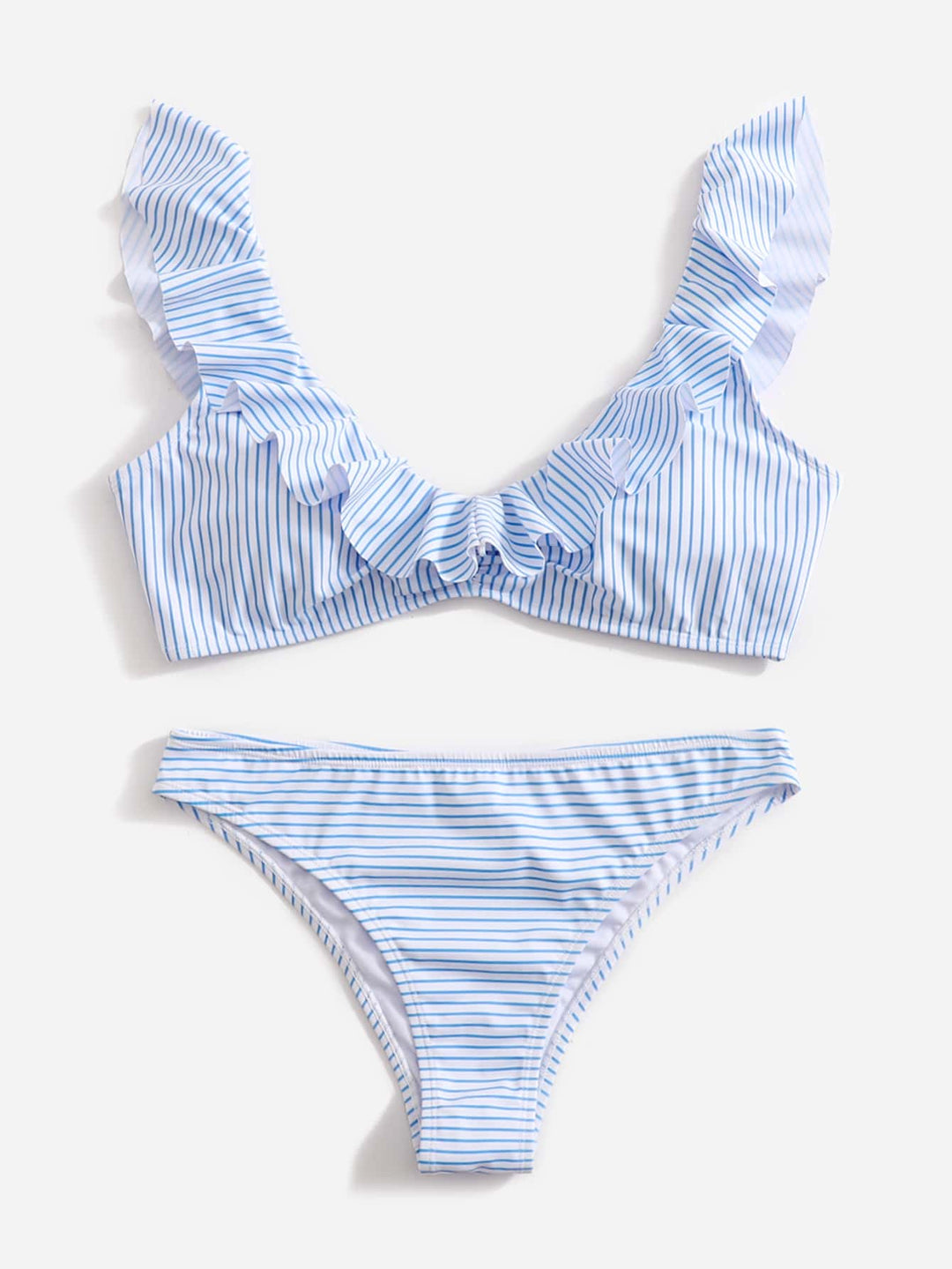 Niebiesko-Biała Pasiaste Bikini - Lina-XS-Trend Polska