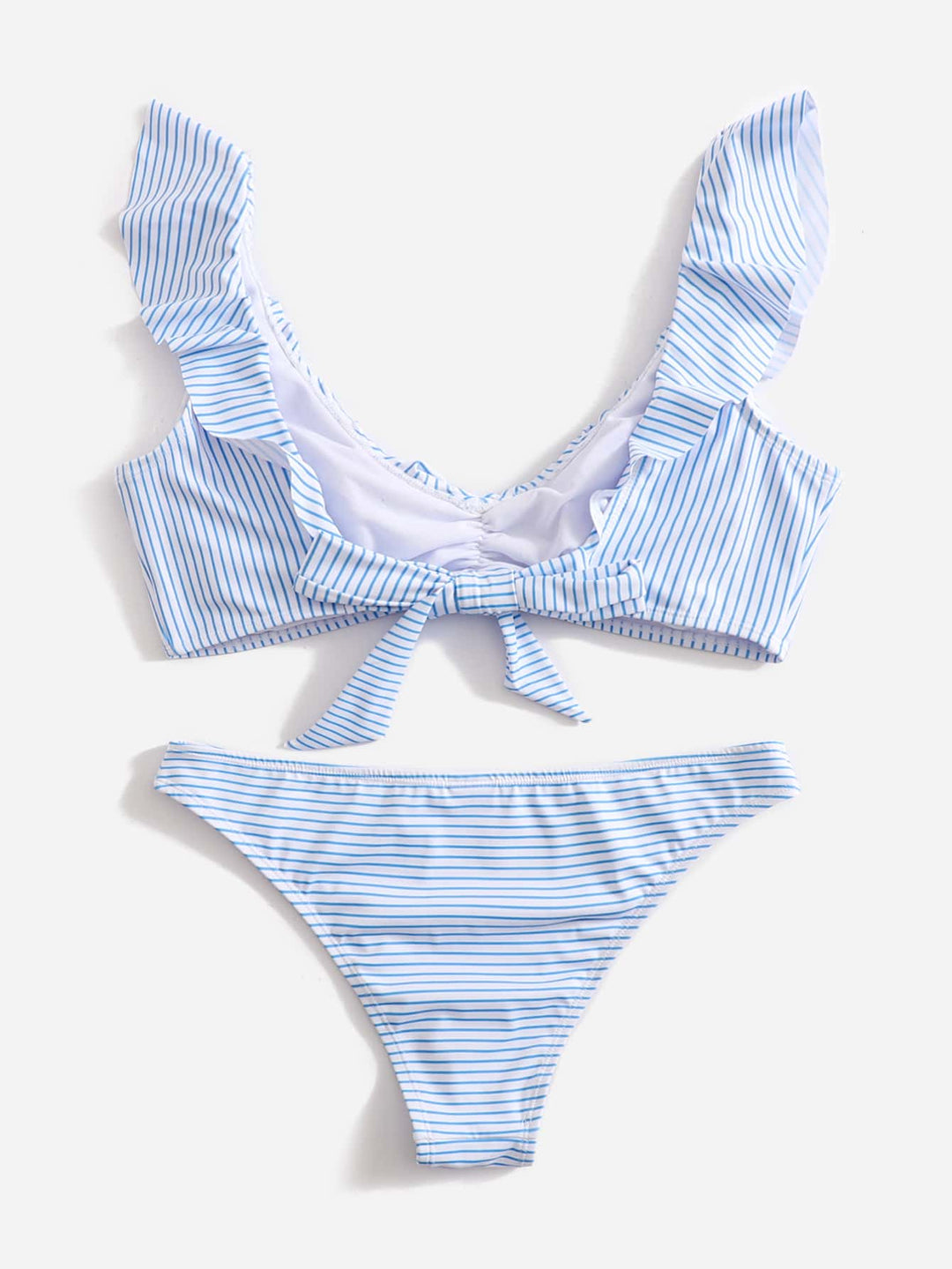 Niebiesko-Biała Pasiaste Bikini - Lina-XS-Trend Polska