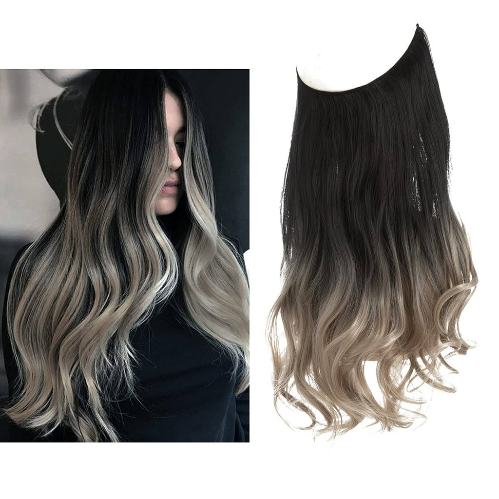 Niewidoczne przedłużenia włosów - Veloura-Czarny do Platynowego Blondu-35 CM-Trend Polska