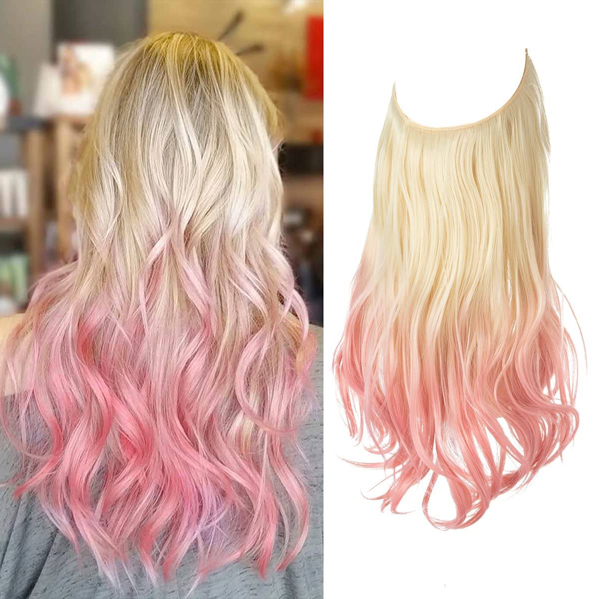 Niewidoczne przedłużenia włosów - Veloura-Plażowy blond z różowym odcieniem-35 CM-Trend Polska