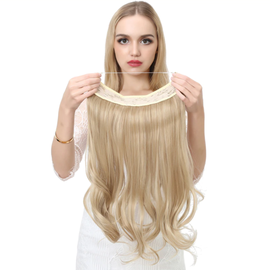 Niewidoczne przedłużenia włosów - Veloura-Platynowy blond-35 CM-Trend Polska