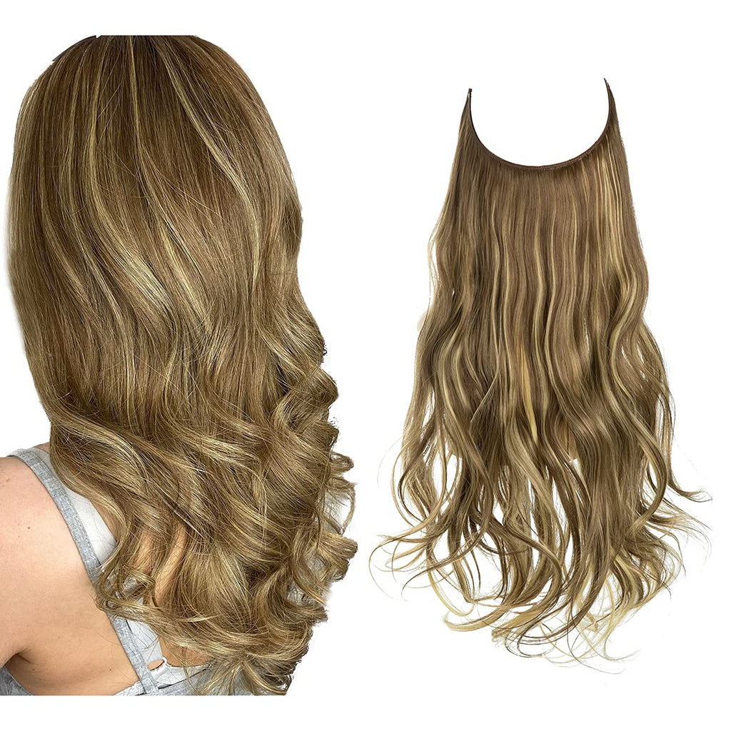 Niewidoczne przedłużenia włosów - Veloura-Złoty blond z popielatym brązem-35 CM-Trend Polska