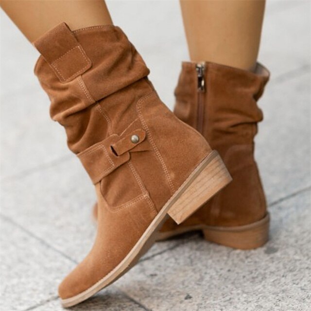 Niskie zimowe buty - Freya-Brązowy-34-Trend Polska