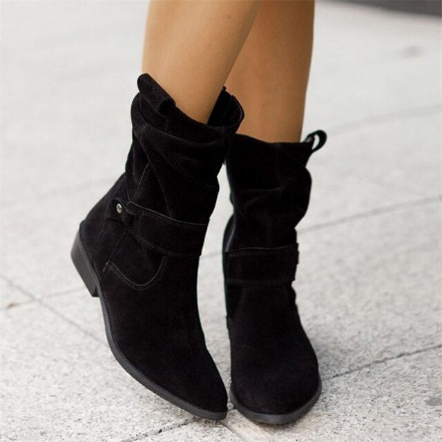 Niskie zimowe buty - Freya-Czarny-34-Trend Polska