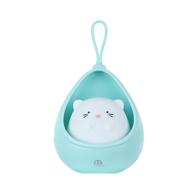 Nocna Lampa Zwierzęca - PurrLight-Niebieski-Kotek-Trend Polska