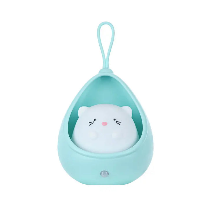Nocna Lampa Zwierzęca - PurrLight-Niebieski-Kotek-Trend Polska