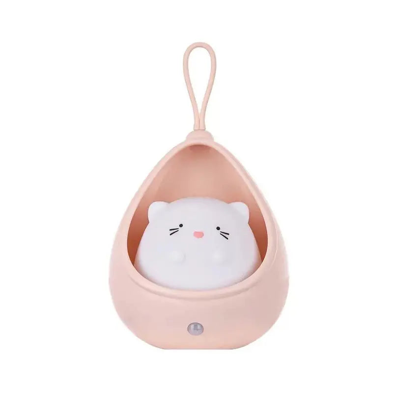 Nocna Lampa Zwierzęca - PurrLight-Różowy-Kotek-Trend Polska