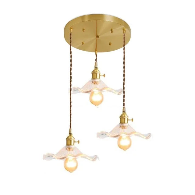 NORDIC DESIGN LED LAMPA WISZĄCA | KOLOROWE SZKŁO I MIEDŹ OŚWIETLENIE DO SYPIALNI, SALONU I BARU-Szkło 4-Trend Polska