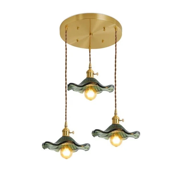 NORDIC DESIGN LED LAMPA WISZĄCA | KOLOROWE SZKŁO I MIEDŹ OŚWIETLENIE DO SYPIALNI, SALONU I BARU-Szkło 6-Trend Polska