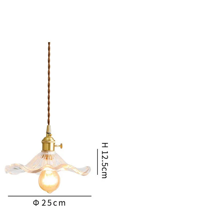 NORDIC DESIGN LED LAMPA WISZĄCA | KOLOROWE SZKŁO I MIEDŹ OŚWIETLENIE DO SYPIALNI, SALONU I BARU